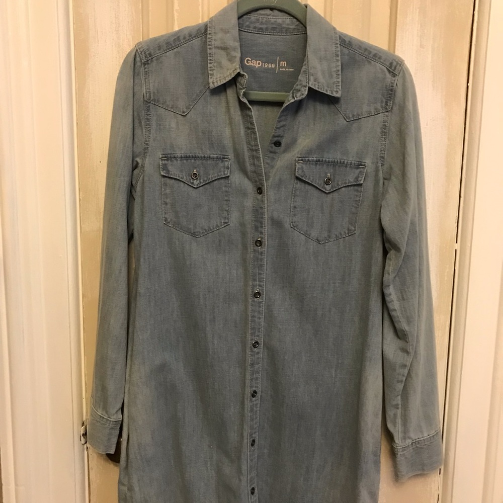 Gap denim bottom down dress